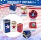 3 Patriotic Wooden Table Decorations 4th of July (Red Blue White)